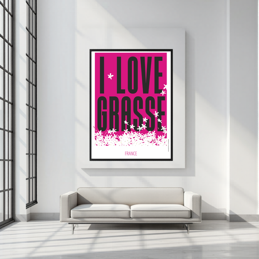 Affiche I love Grasse