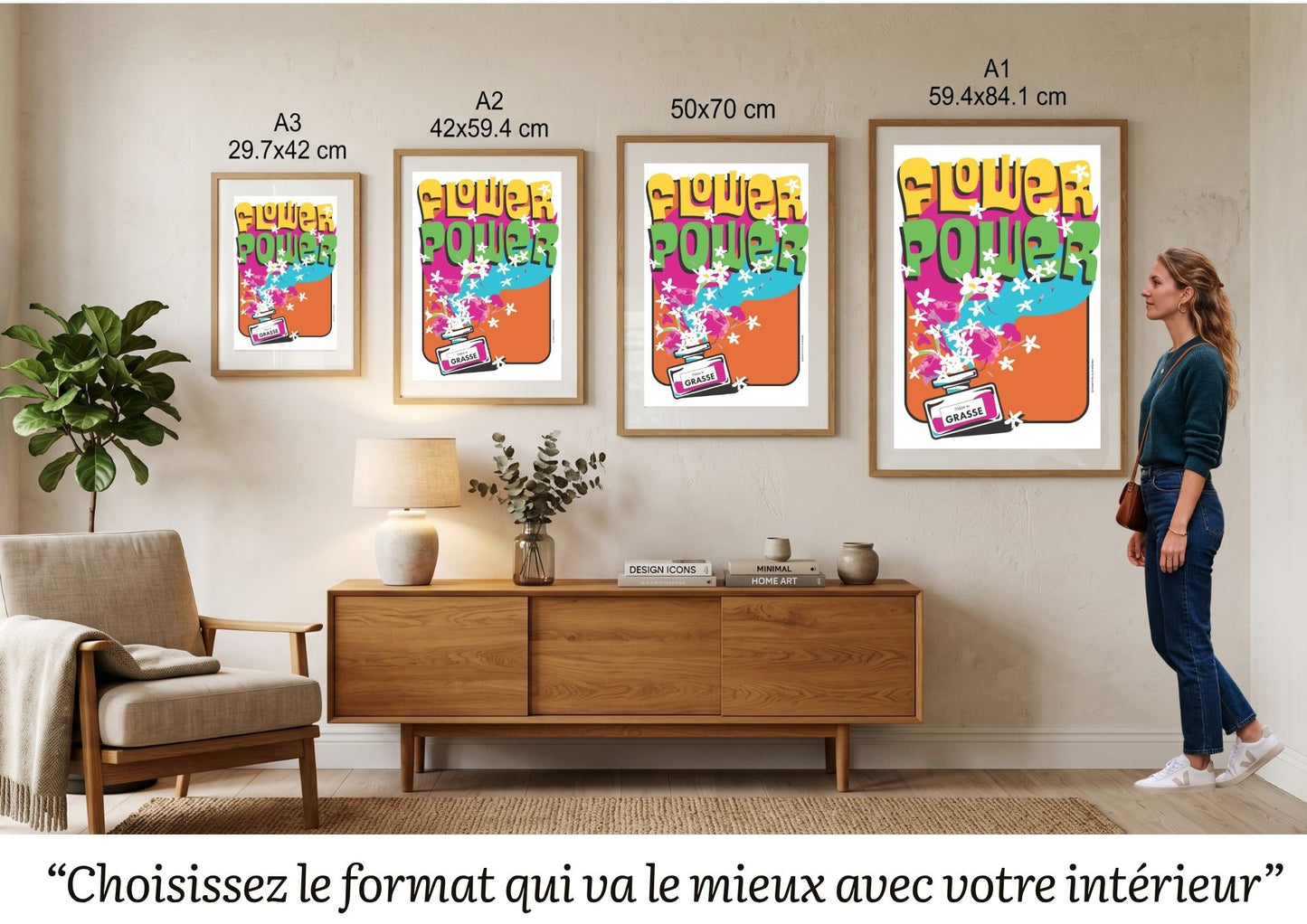 Affiche Grasse : Flower power