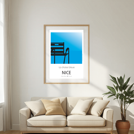 Affiche Chaise Bleue