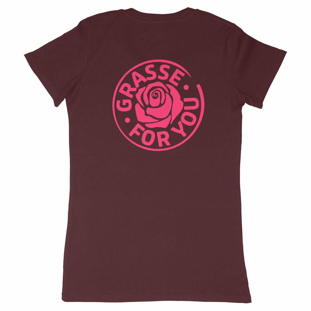 T-shirt Femme Classique Grasse for you R/V rose - dos_bordeaux