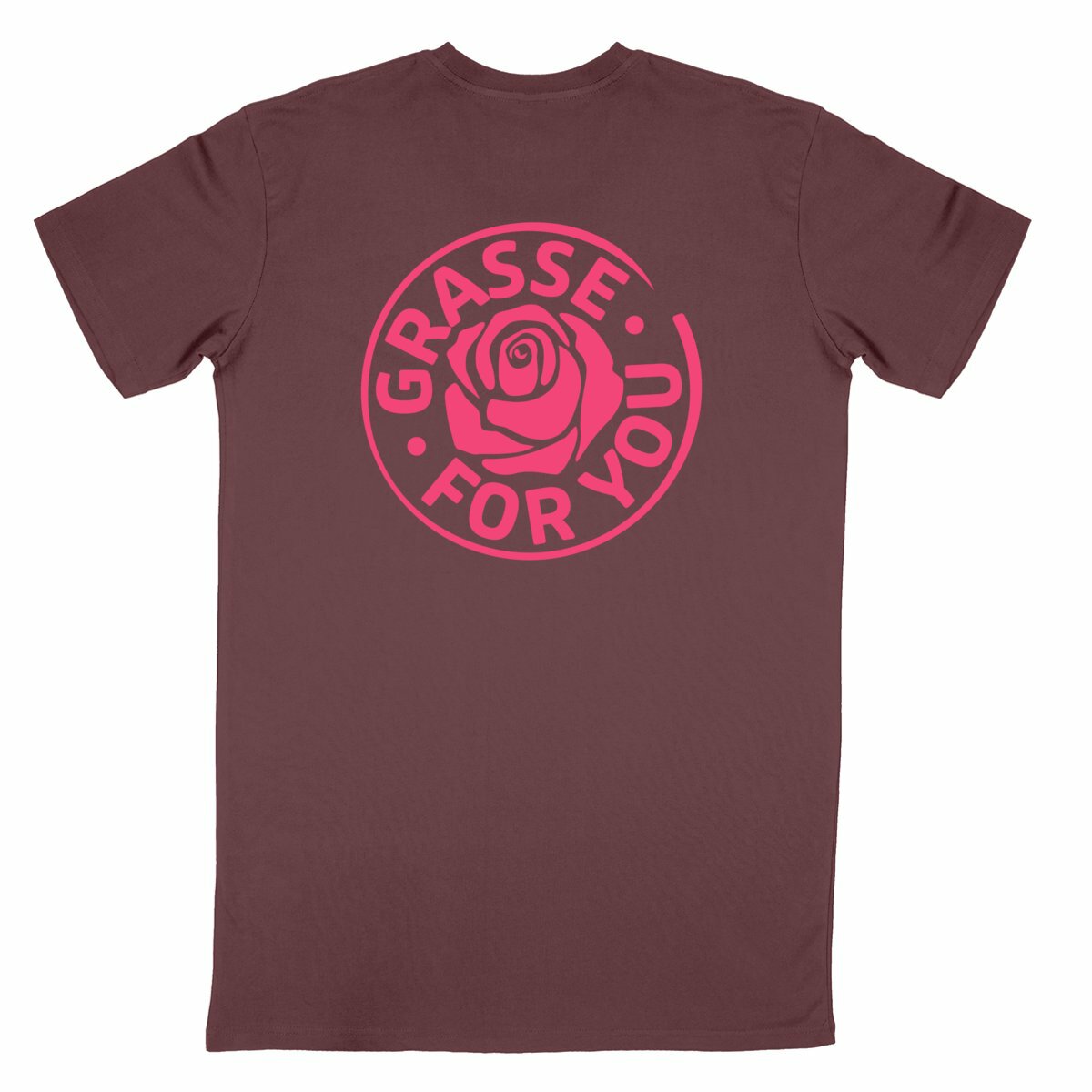 T-shirt Unisexe Classique Grasse for you rose R/V - dos_bordeaux