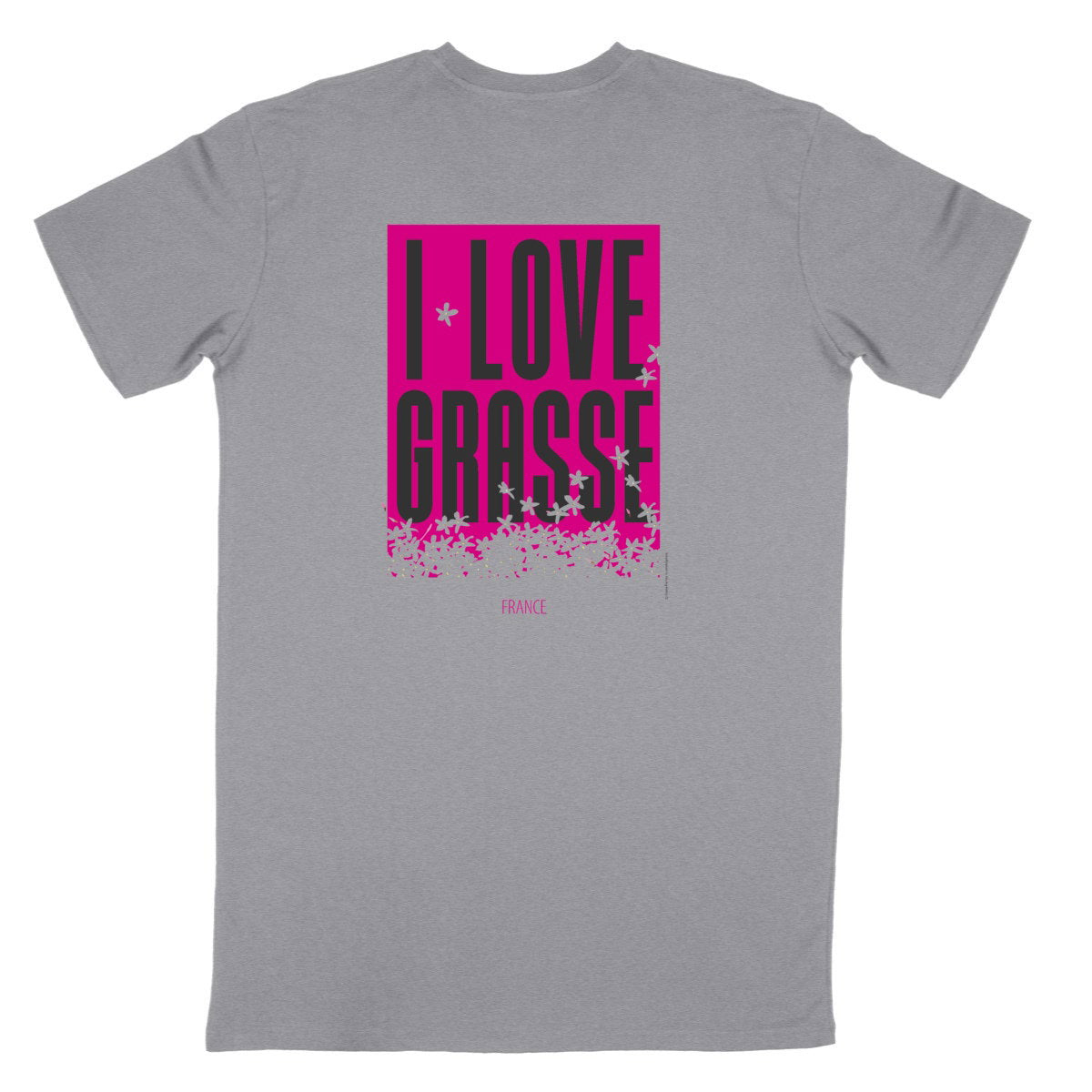 T-shirt Unisexe Classique Il love Grasse R/V - dos_gris
