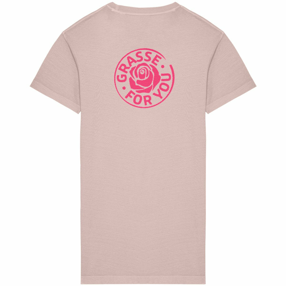 Robe T-shirt Vintage Femme Grasse for you rose R/V - dos_petalrose