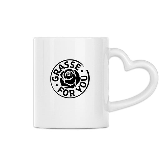 Mug à anse en forme de coeur Grasse for you black - face_0