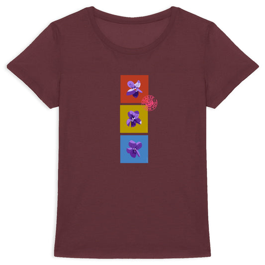 T-shirt Femme Epais les 3 violettes de Grasse - face_0