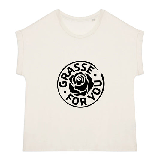 T-shirt femme manches à revers Grasse for you black - face_0