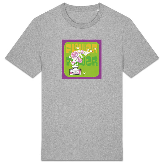 T-shirt Unisexe épais Flower power mauve - face_0