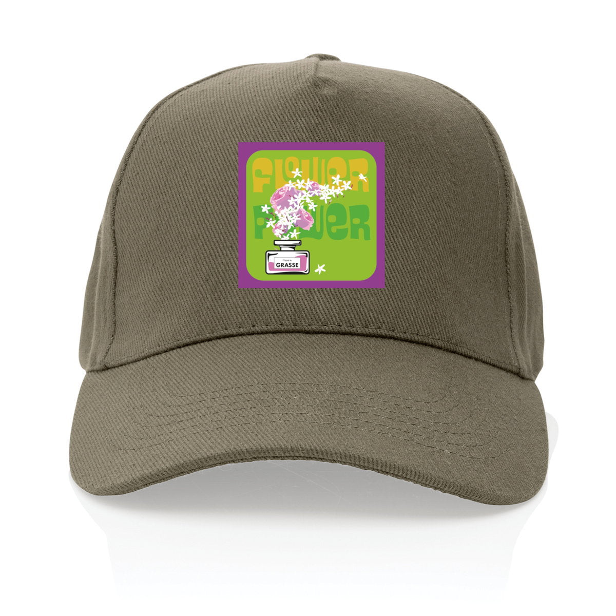 Casquette 100% recyclée Flower power Grasse - face_1