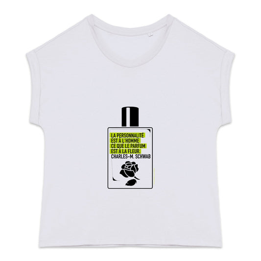 T-shirt femme manches à revers Flacon citation - face_1