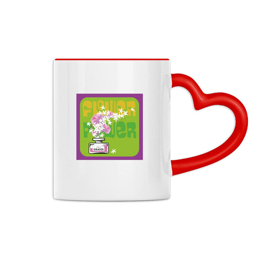 Mug à anse en forme de coeur Flower Power mauve - face_1