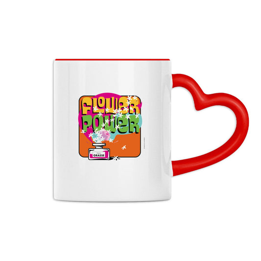 Mug à anse en forme de coeur Flower power Grasse - face_1