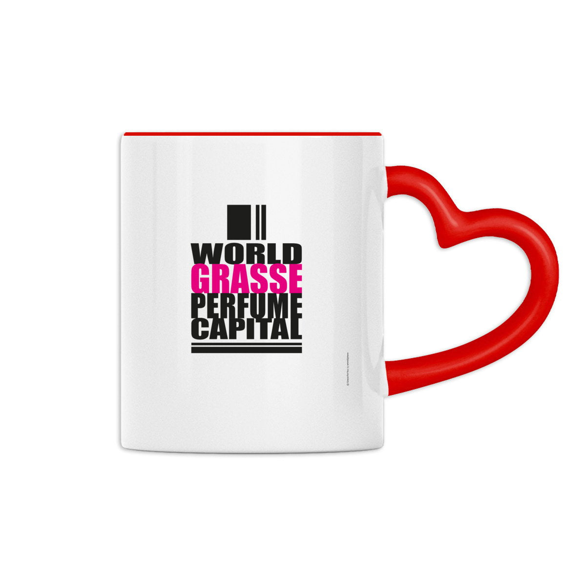 Mug à anse en forme de coeur World Grasse - face_1