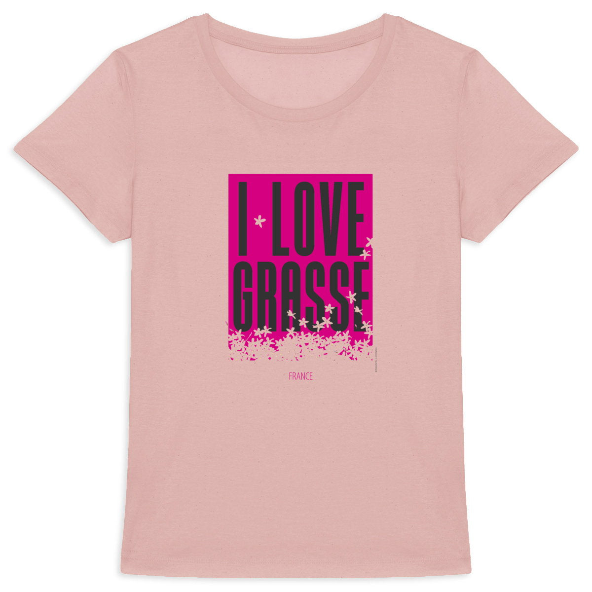 T-shirt Femme Epais I love Grasse - face_3