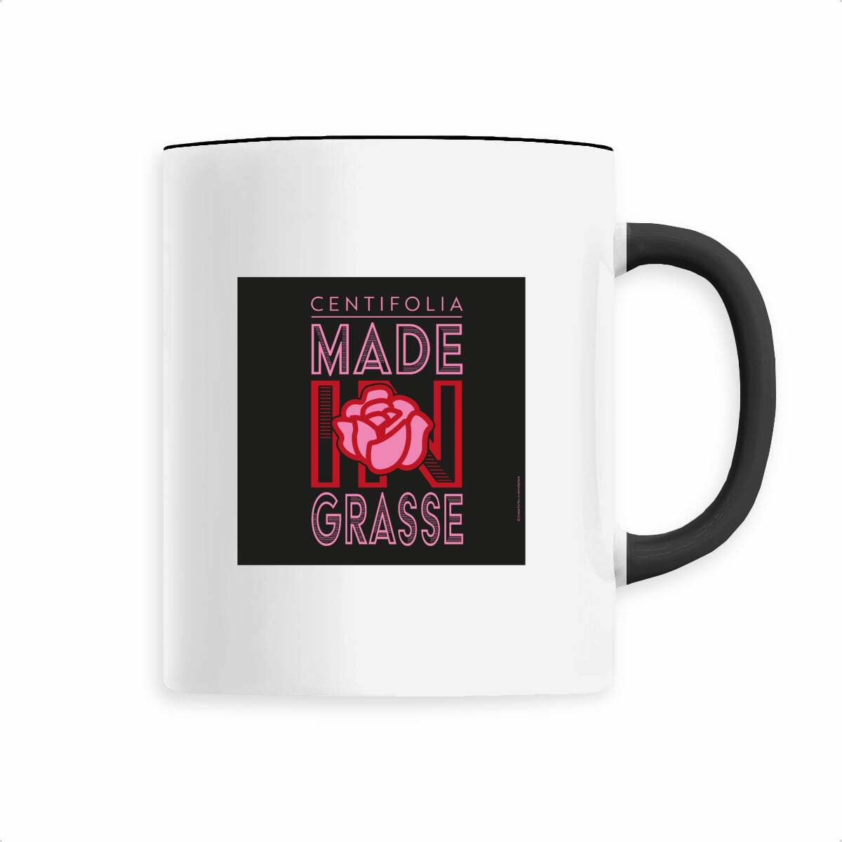 Mug centifolia Grasse black - face_4