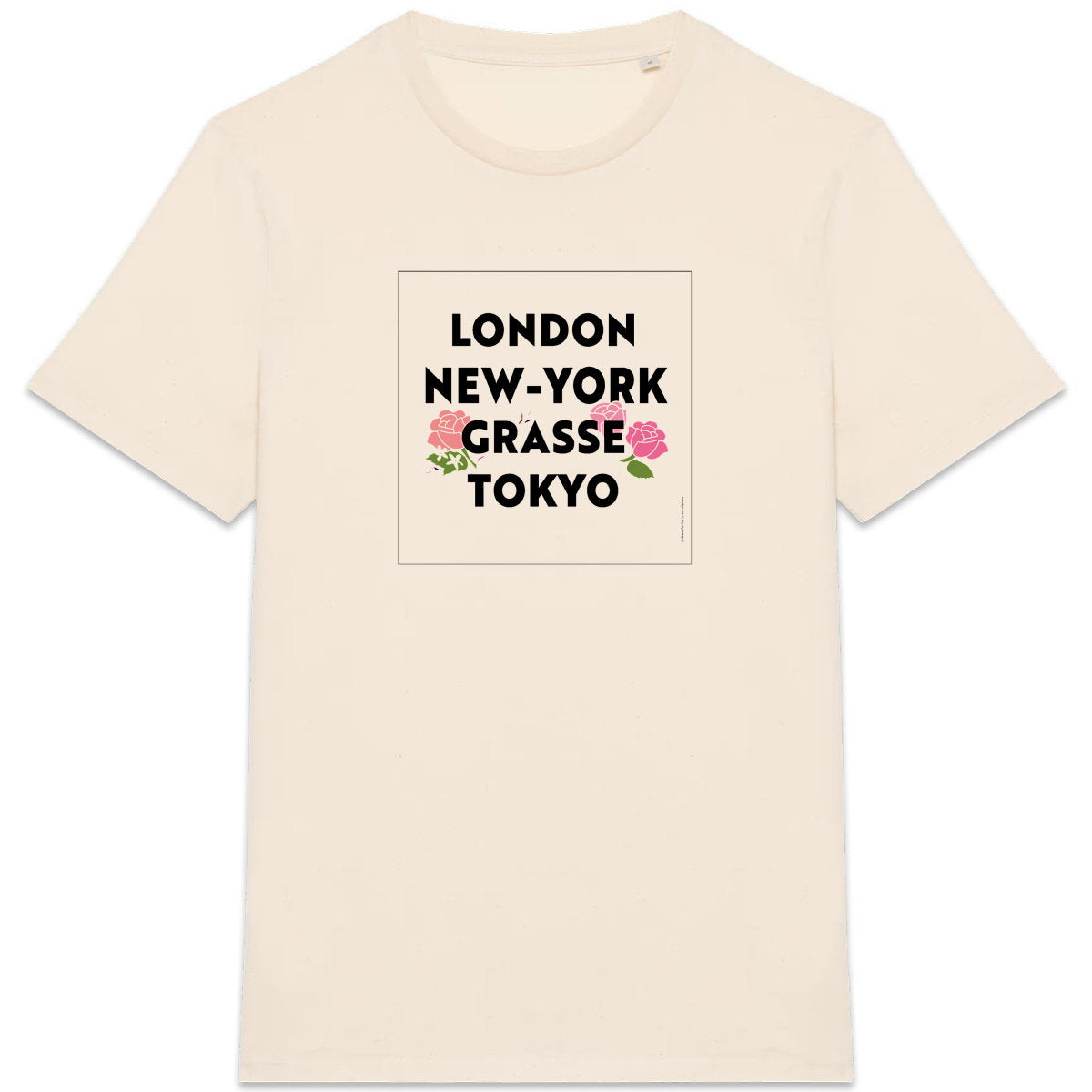 T-shirt Unisexe épais London NY Grasse fleuri 2 - face_5
