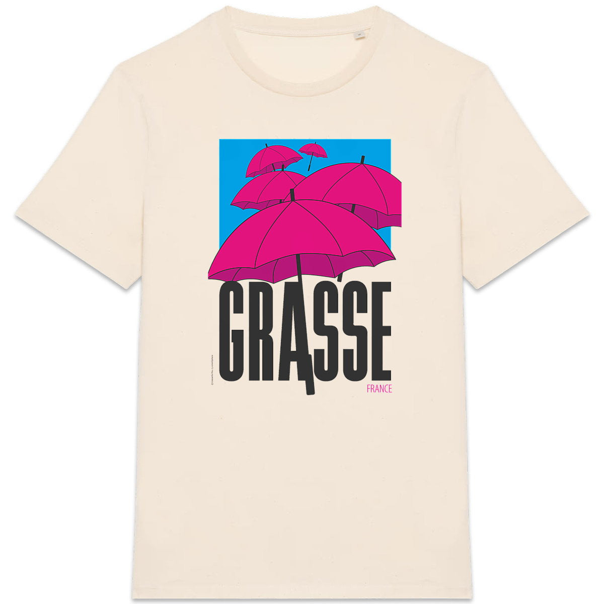 T-shirt Unisexe épais Grasse Parapluie - face_5