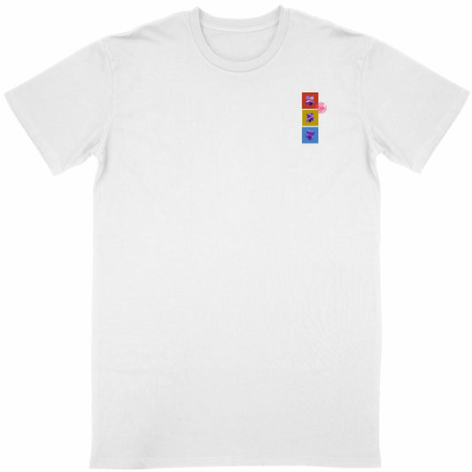 T-shirt Unisexe Classique les 3 violettes de Grasse R/V - face_blanc