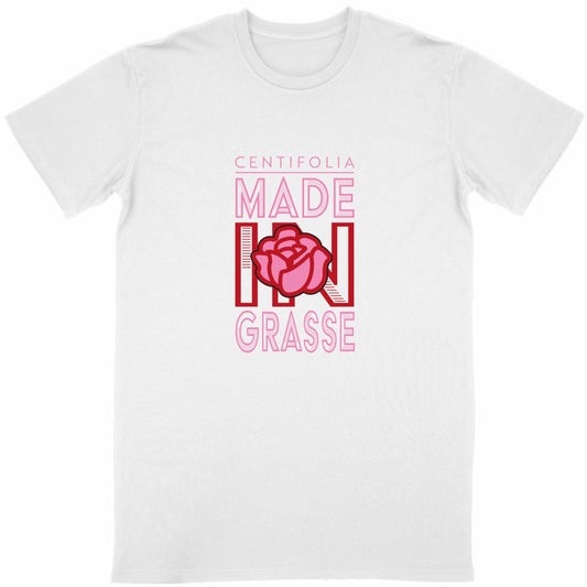 T-shirt Unisexe Classique Centifolia Made in Grasse - face_blanc