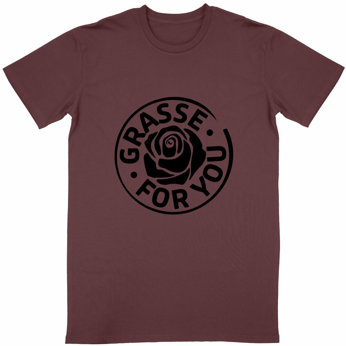 T-shirt Unisexe Classique Grasse for you black - face_bordeaux