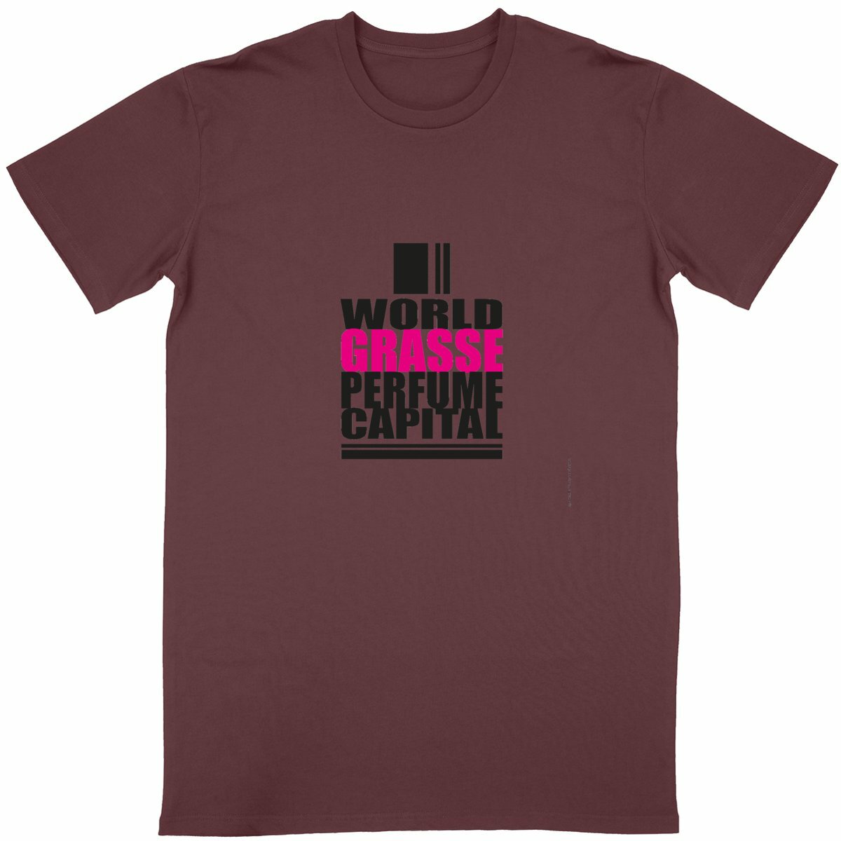 T-shirt Unisexe Classique Word Grasse Perfume - face_bordeaux