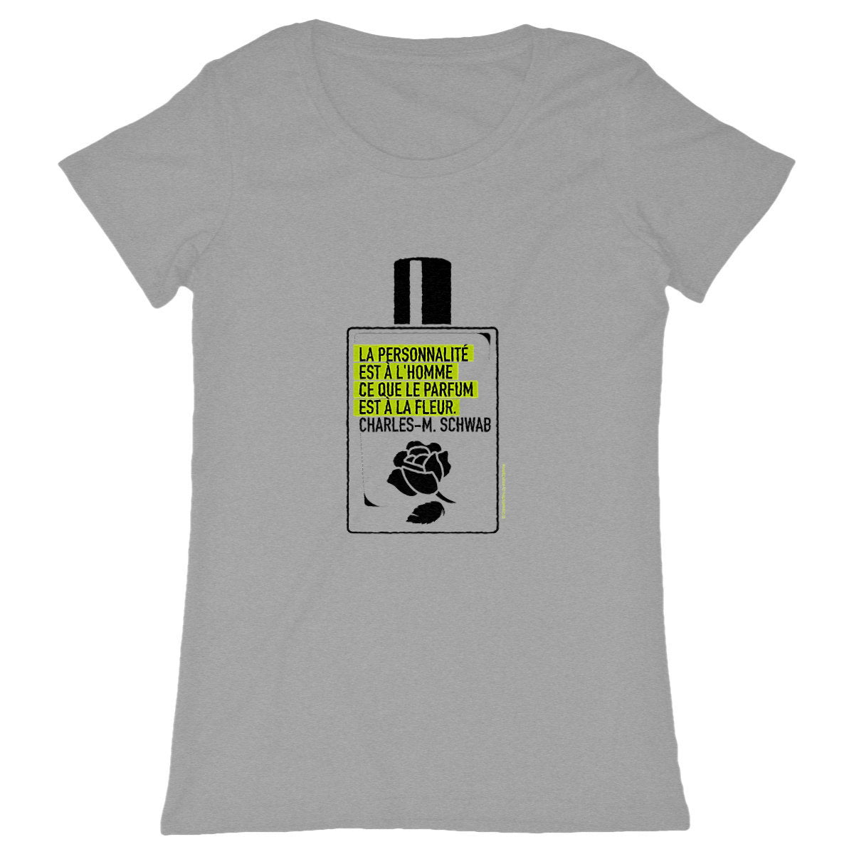 T-shirt Femme Classique flacon citation - face_gris