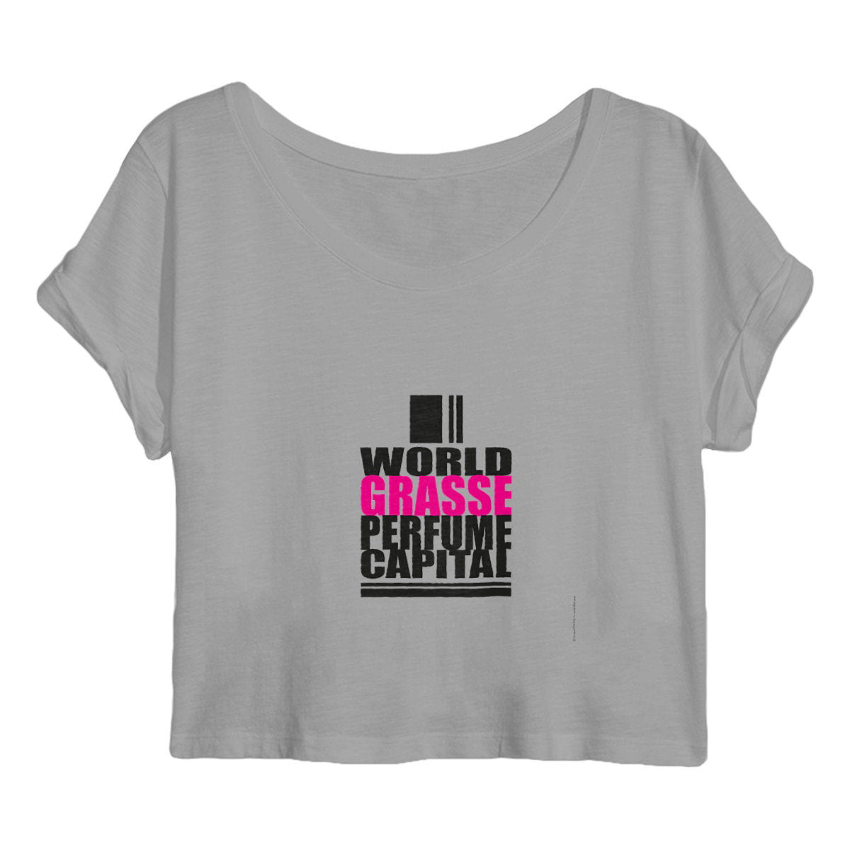 Crop top Femme World Grasse - face_gris