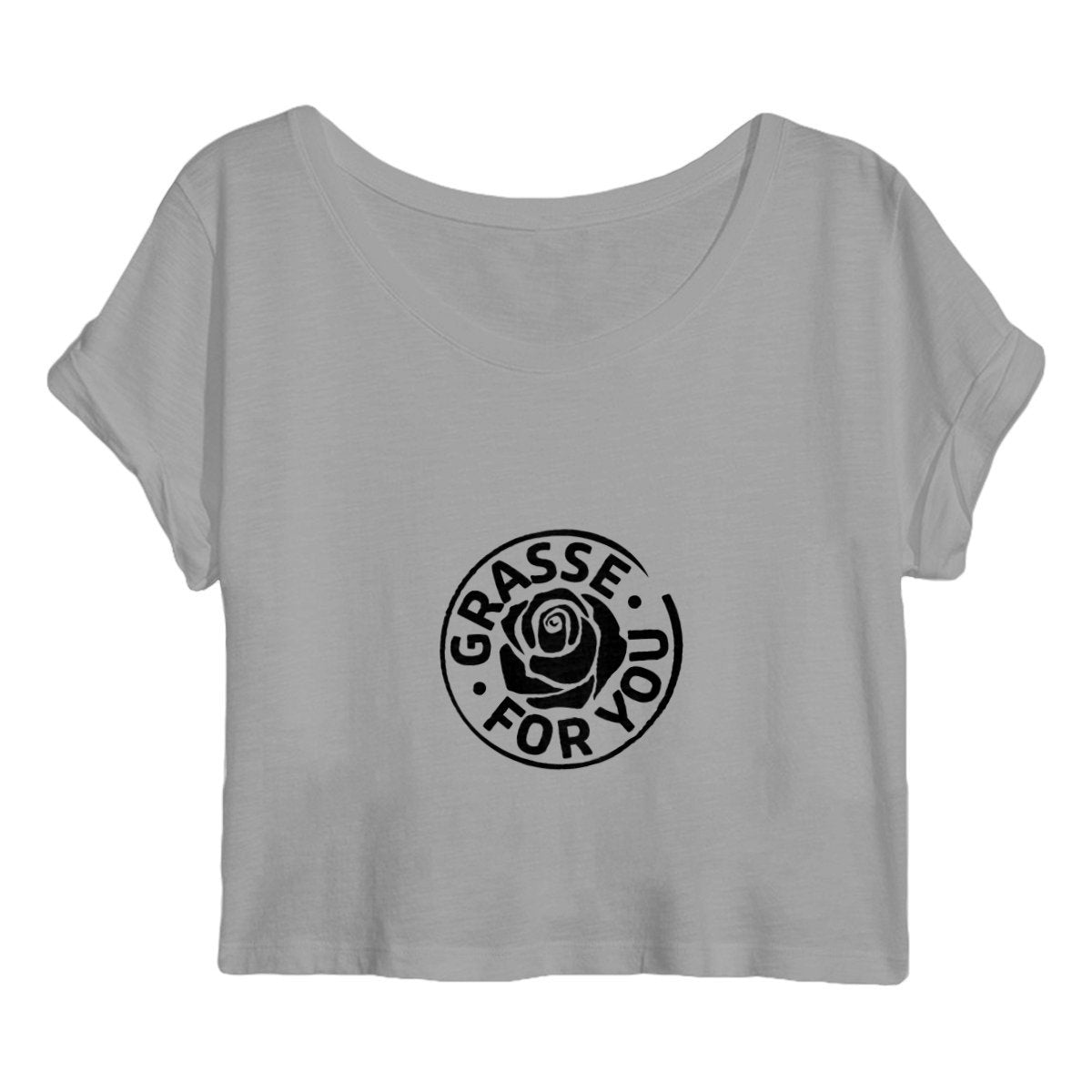 Crop top Femme Grasse for you black - face_gris