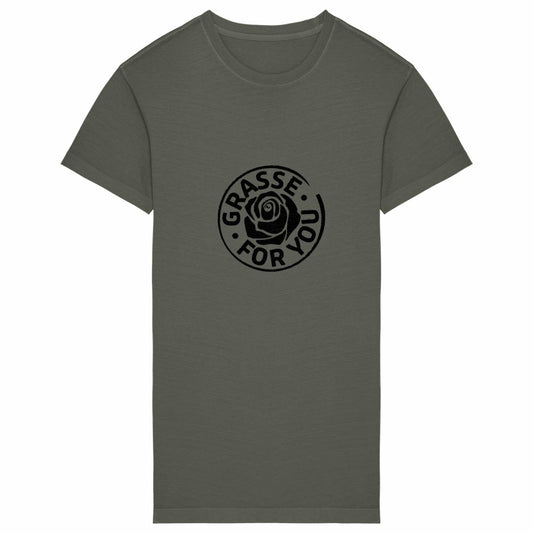 Robe T-shirt Vintage Femme Grasse for You black - face_kaki