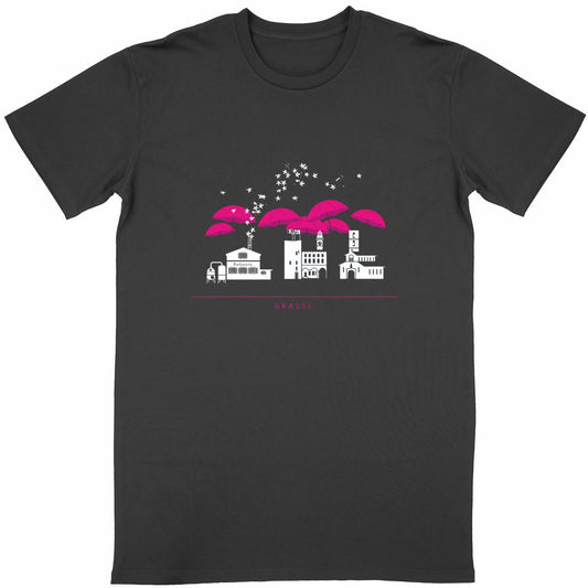 T-shirt Unisexe Classique Grasse liner - face_noir