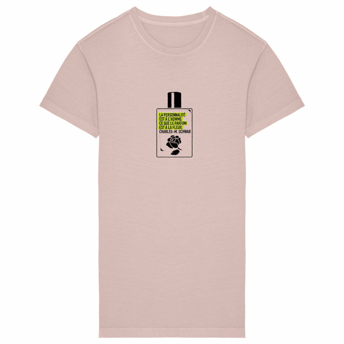 Robe T-shirt Vintage Femme Flacon citation - face_petalrose