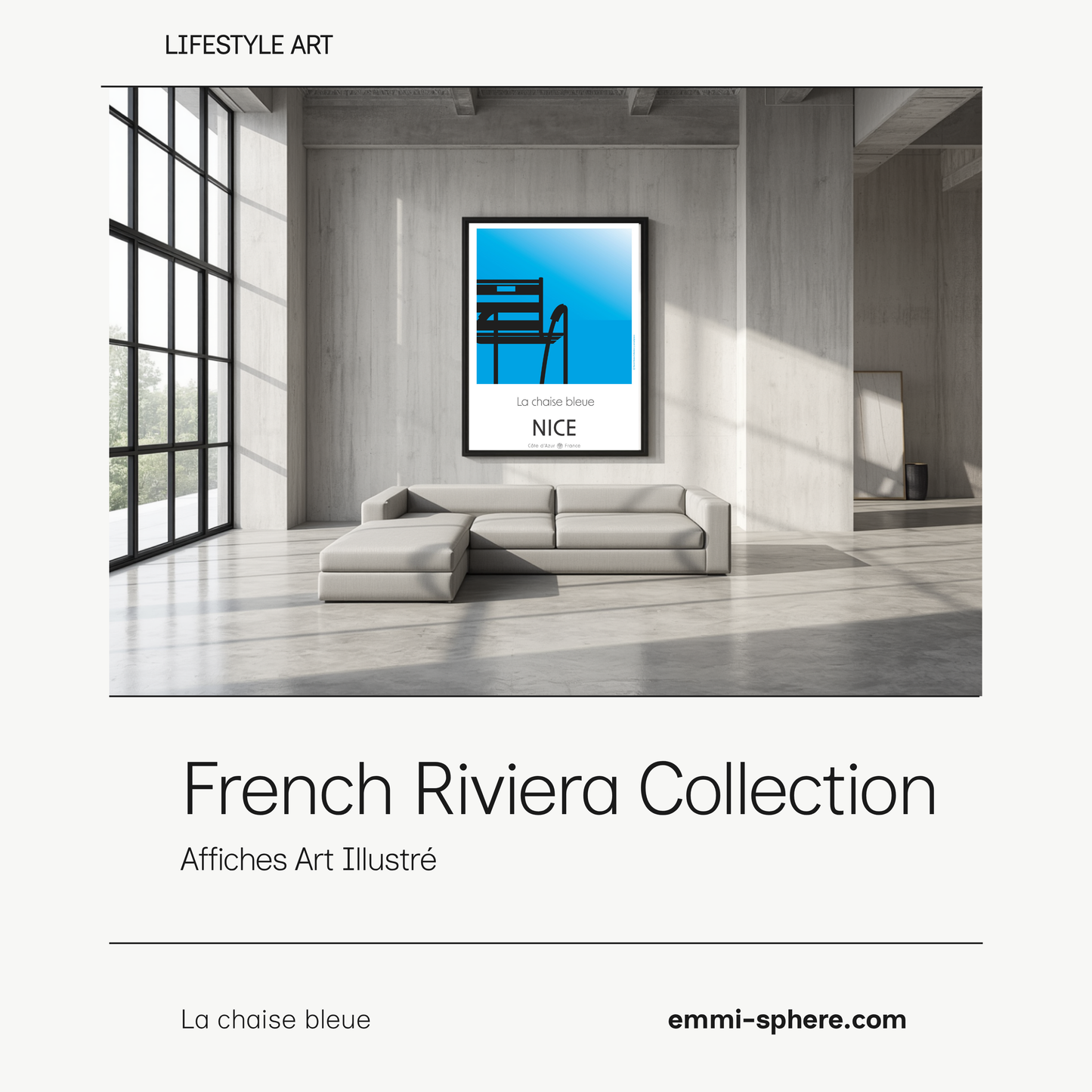Affiche Chaise Bleue