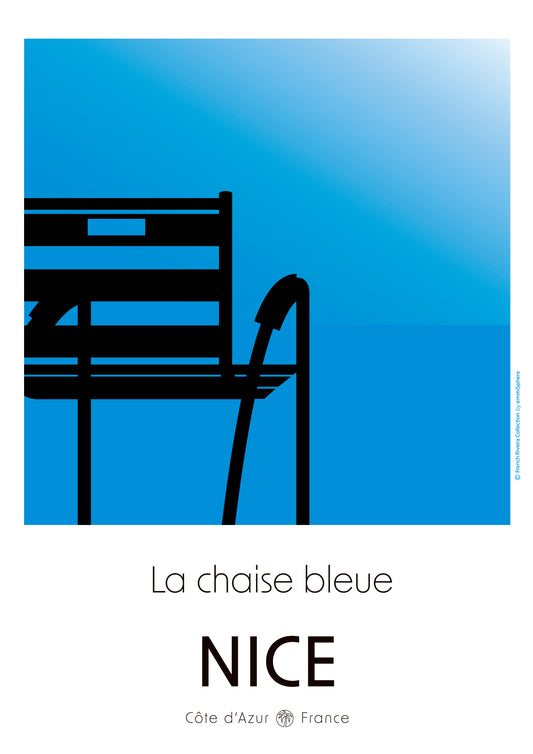Affiche Chaise Bleue