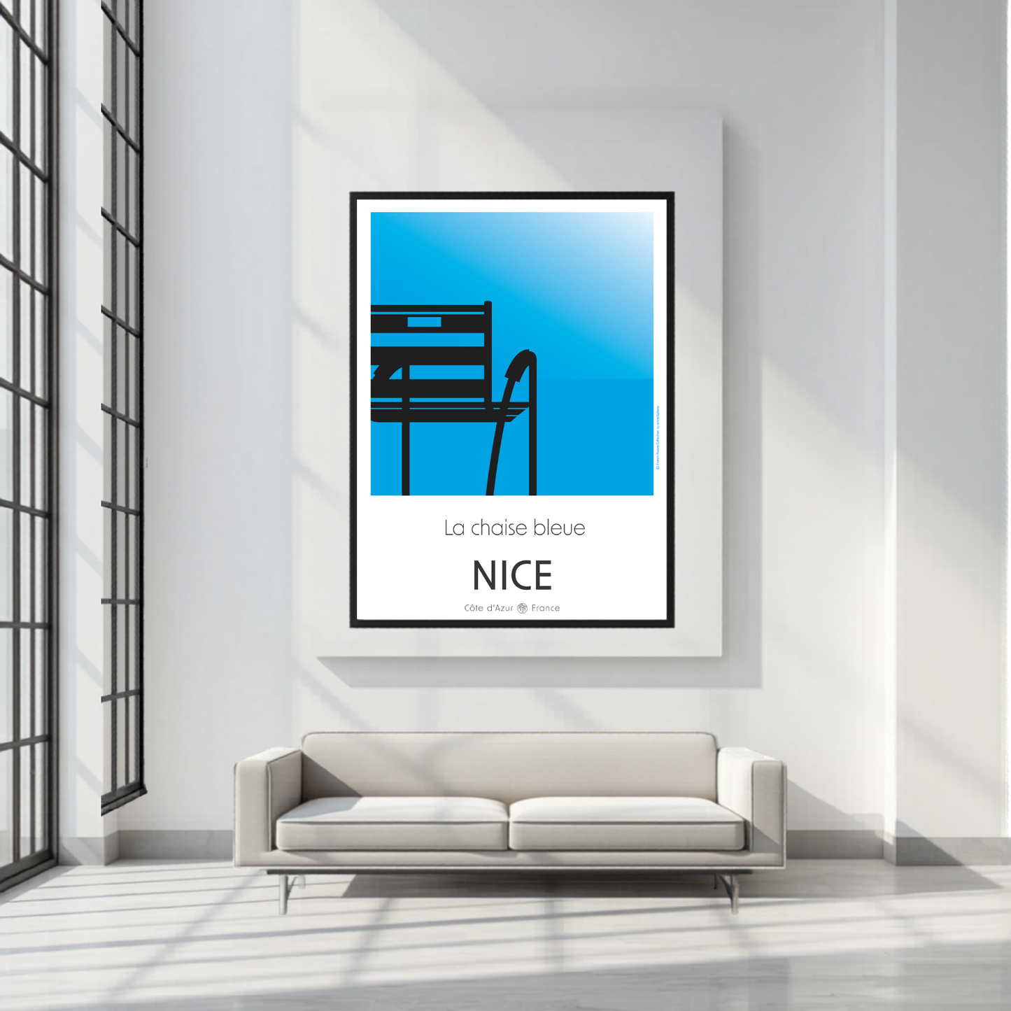 Affiche Chaise Bleue