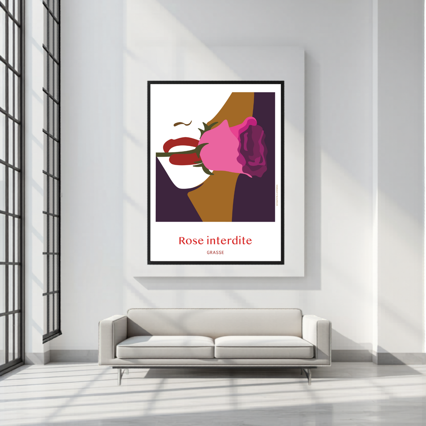Affiche Femme à la rose