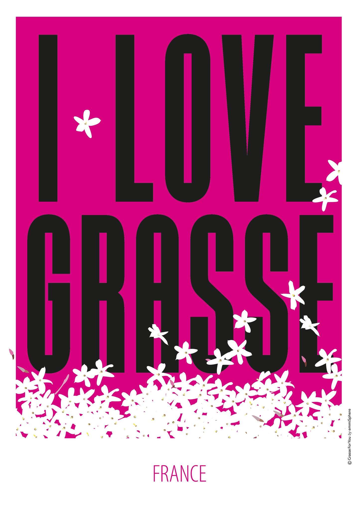 Affiche I love Grasse