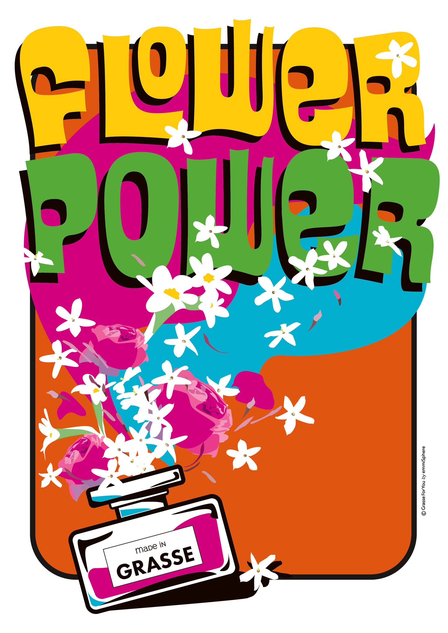 Affiche Grasse : Flower power