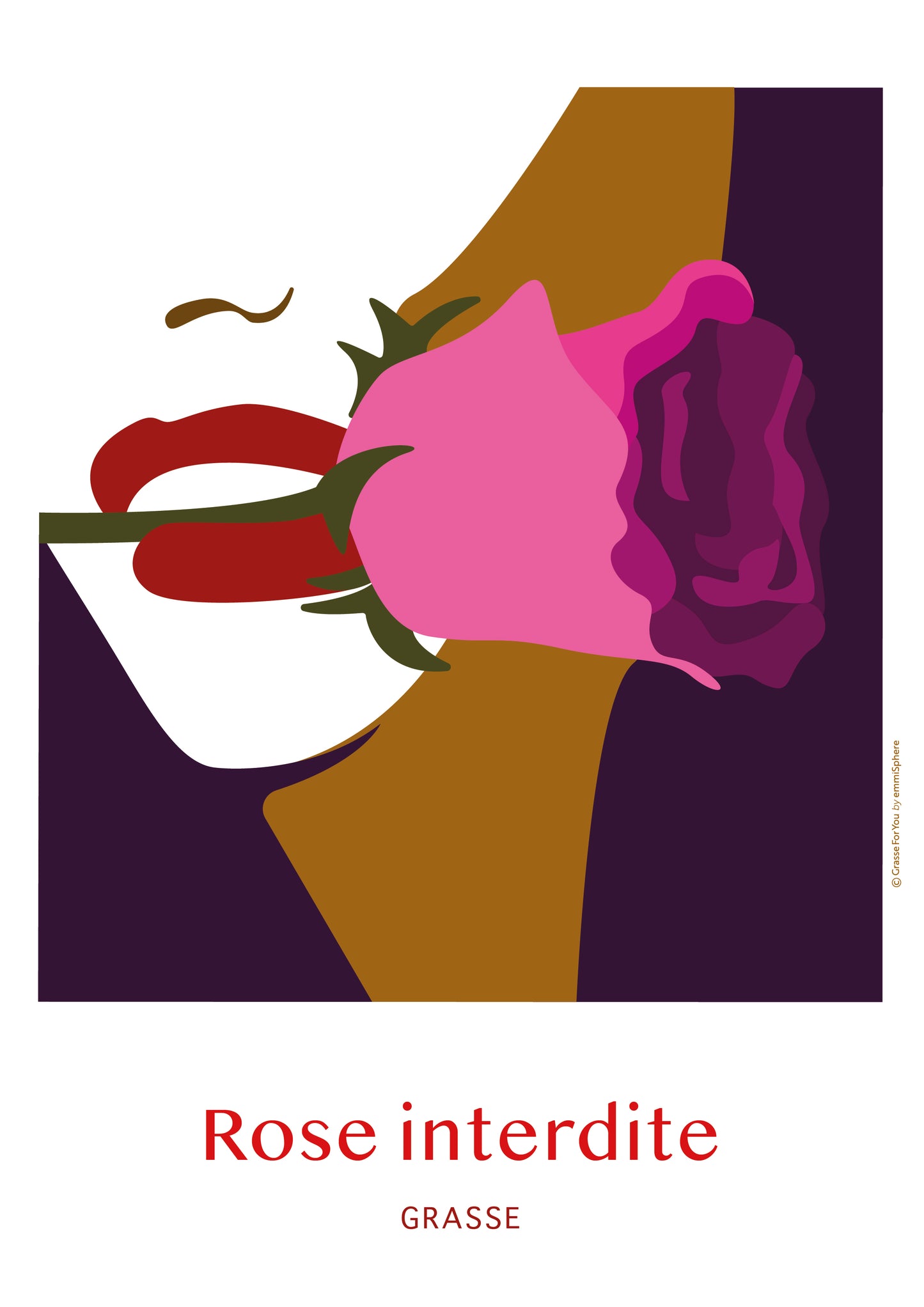 Affiche Femme à la rose