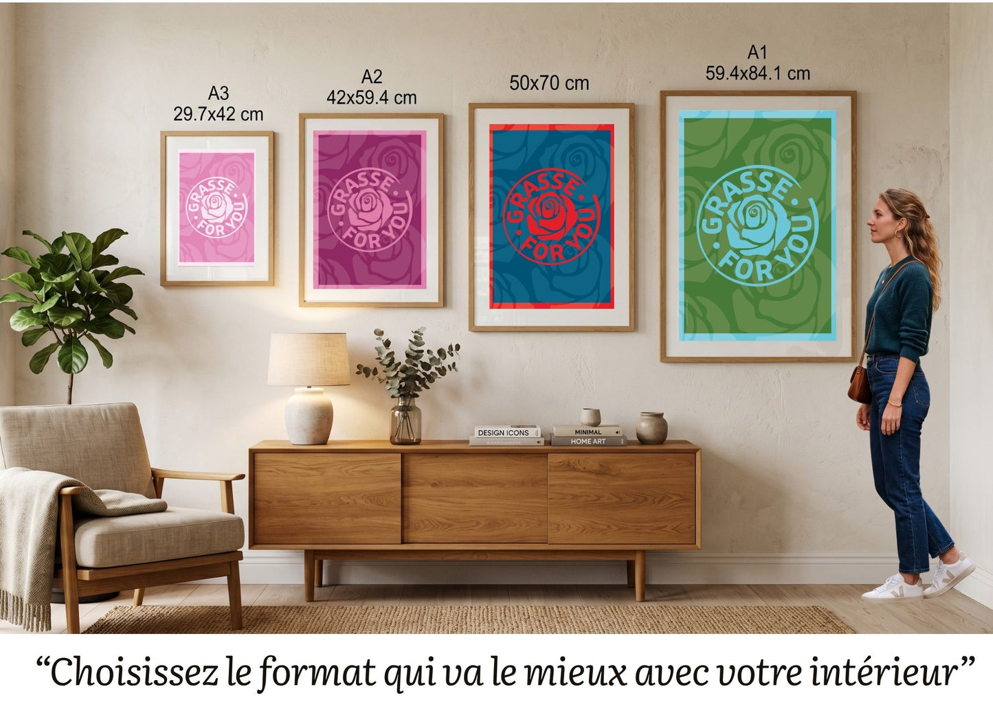 Affiche Six nuances de Roses
