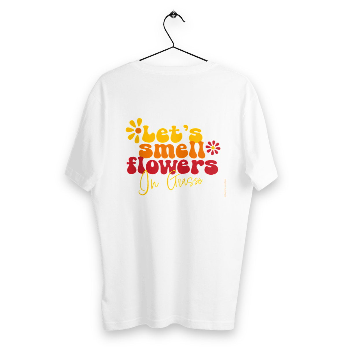 T-shirt Unisexe Classique Let's smell flowers in Grasse R/V - dos_blanc