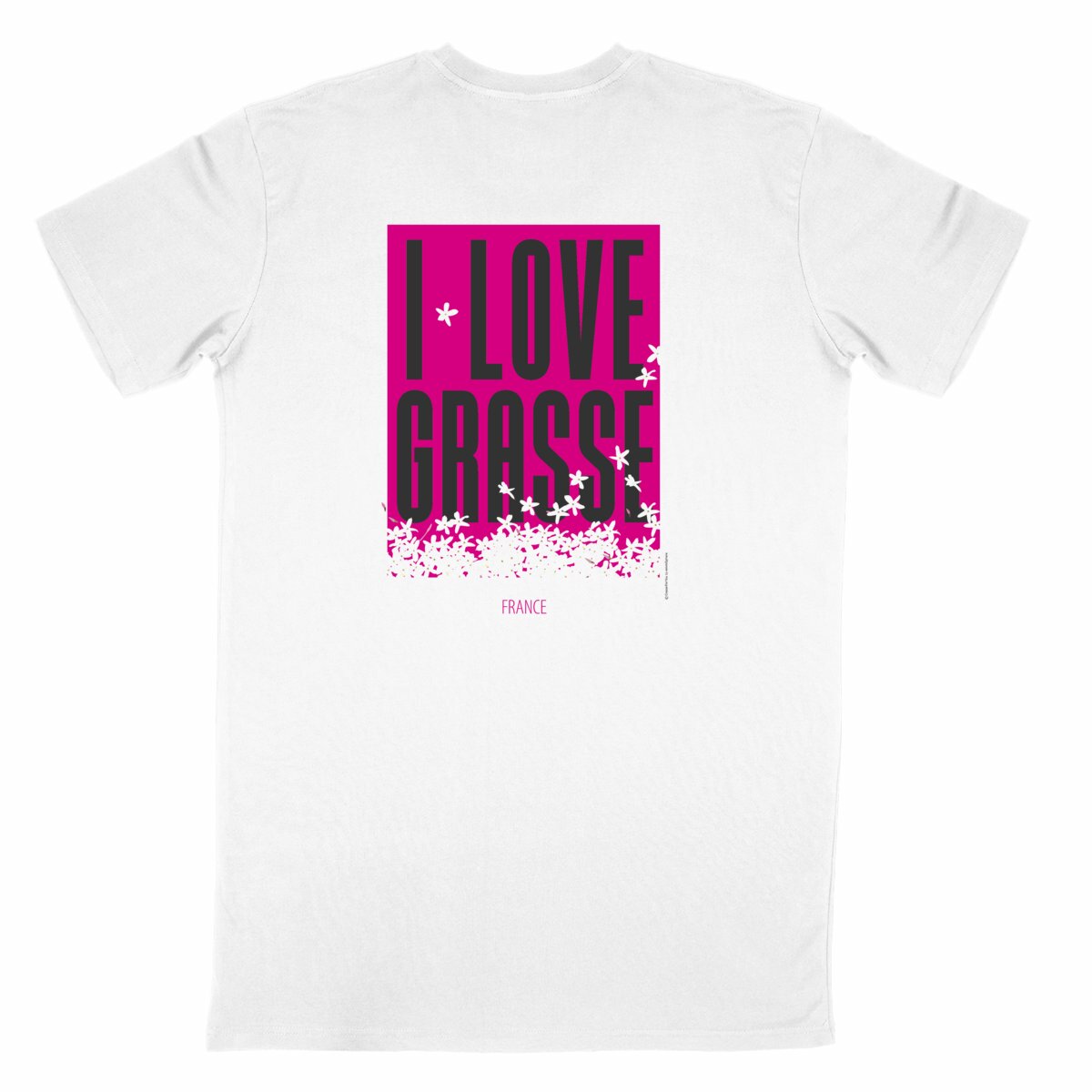 T-shirt Unisexe Classique Il love Grasse R/V - dos_blanc