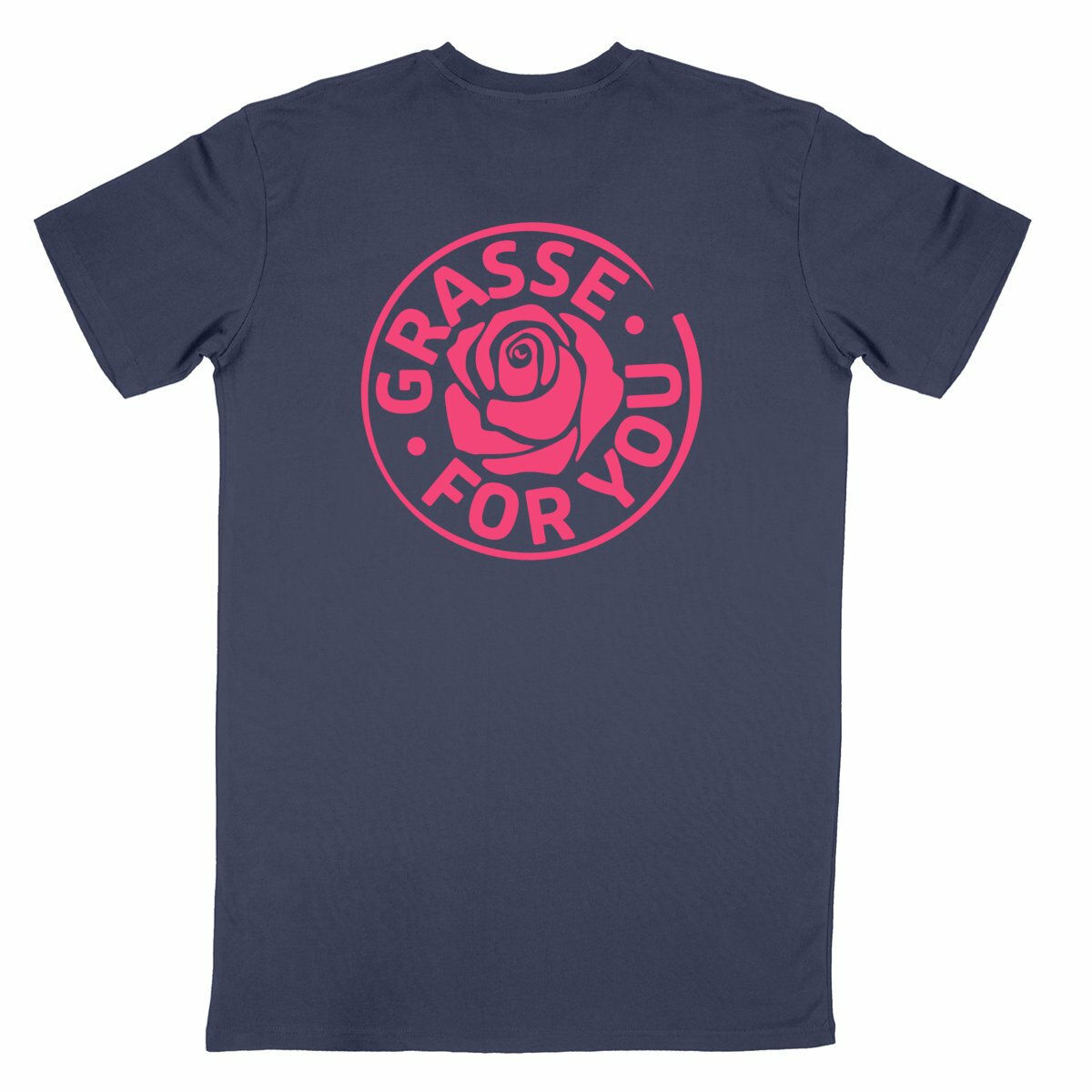 T-shirt Unisexe Classique Grasse for you rose R/V - dos_bleumarine