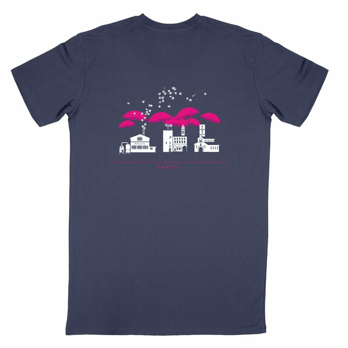 T-shirt Unisexe Classique Grasse liner R/V - dos_bleumarine