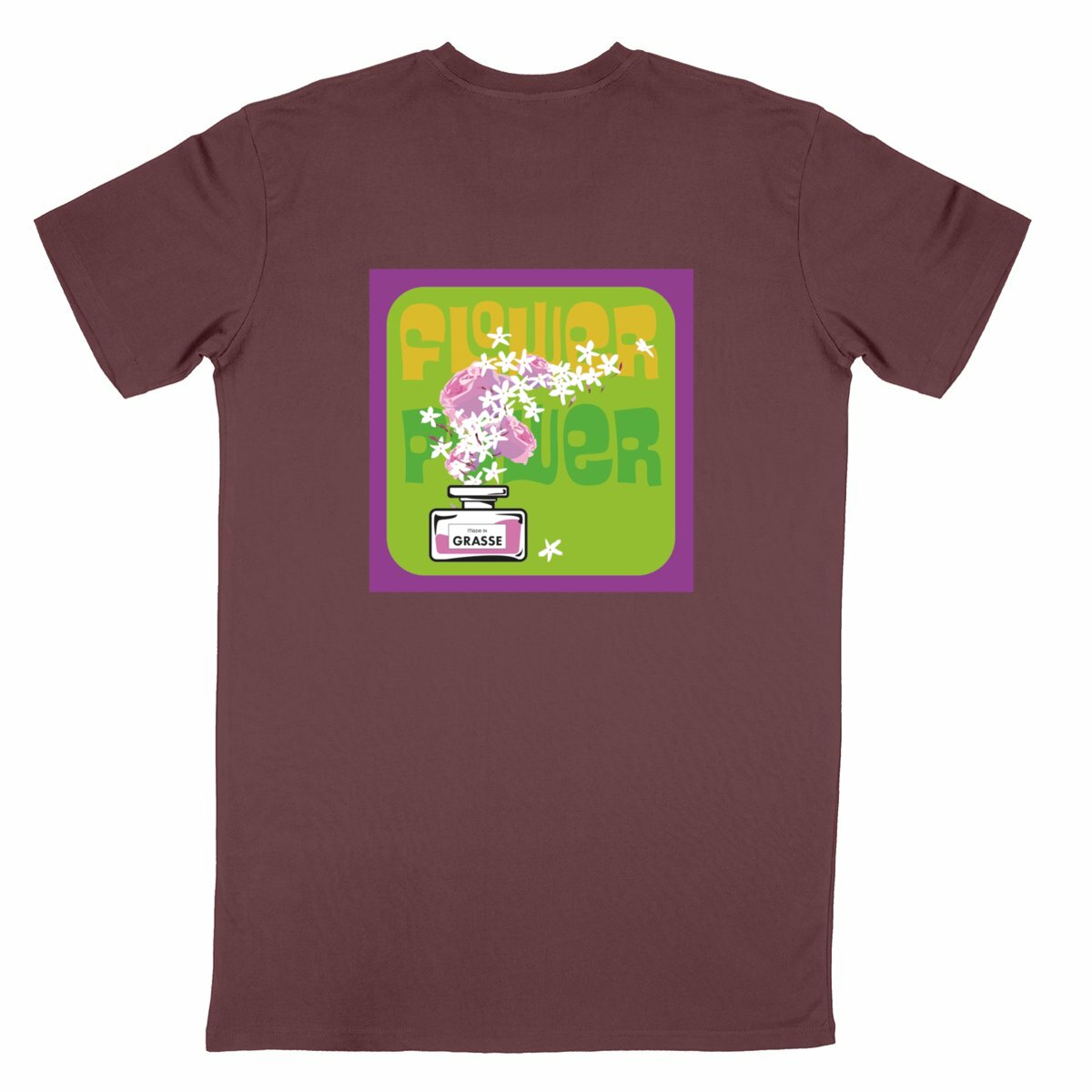 T-shirt Unisexe Classique Flower power mauve R/V - dos_bordeaux