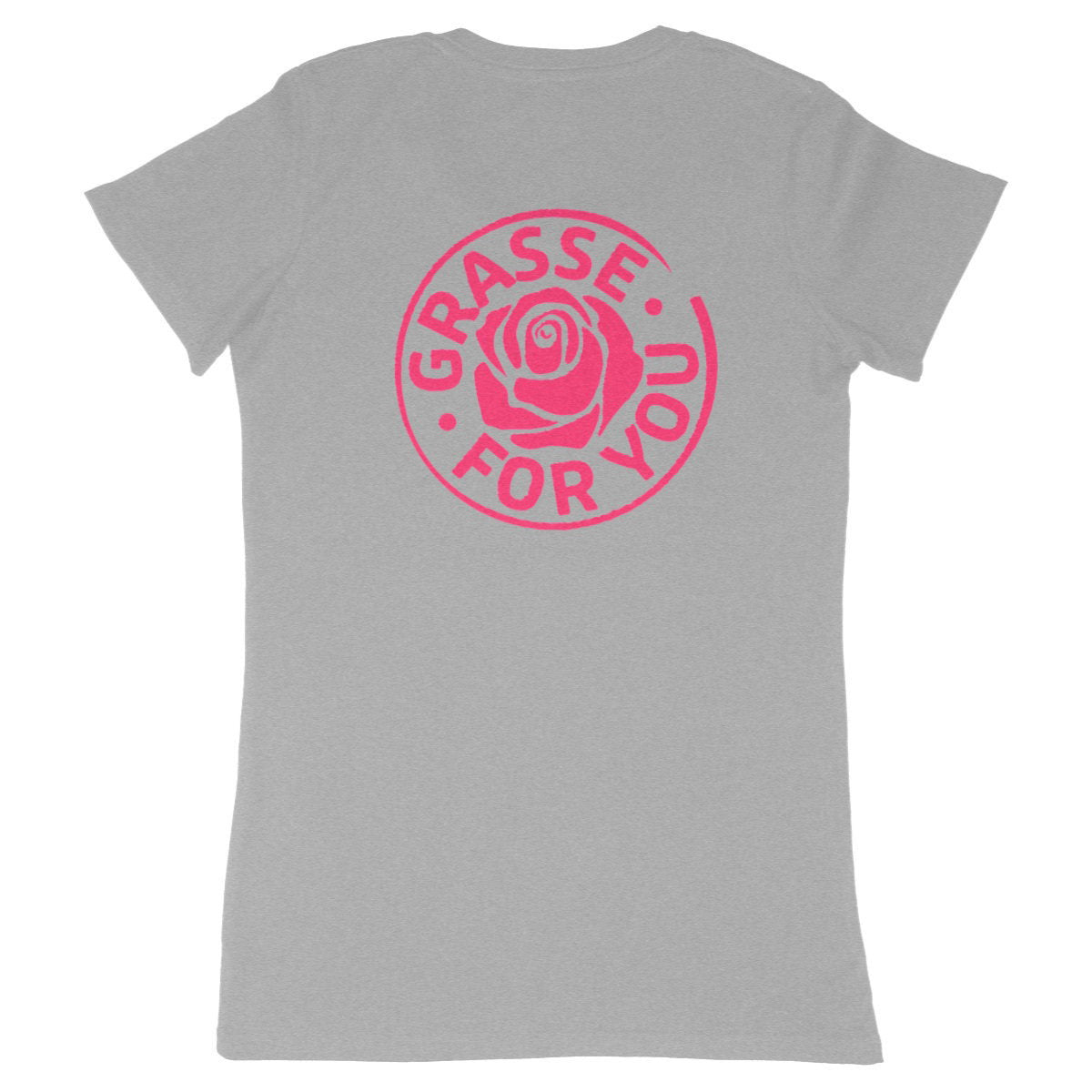 T-shirt Femme Classique Grasse for you R/V rose - dos_gris