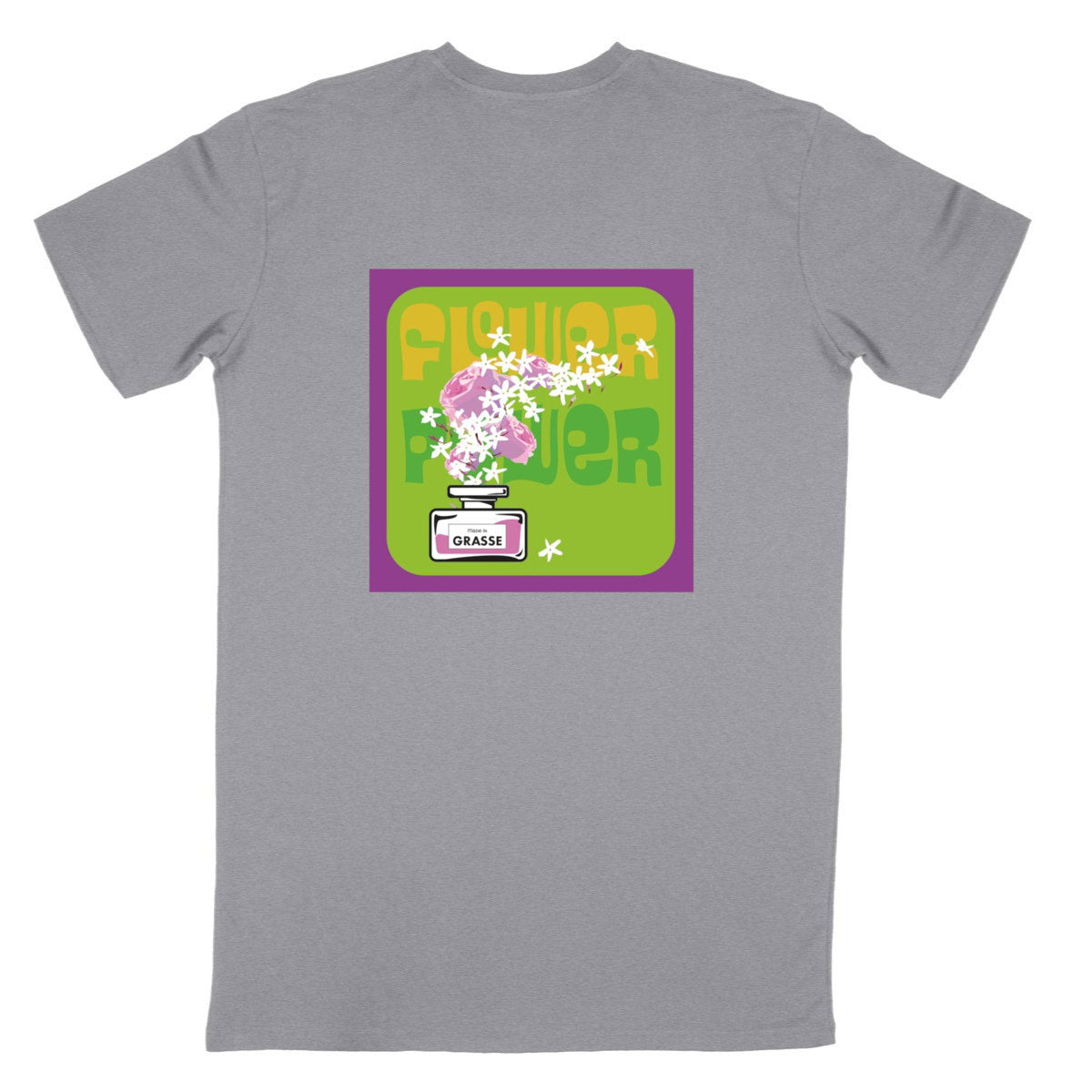 T-shirt Unisexe Classique Flower power mauve R/V - dos_gris