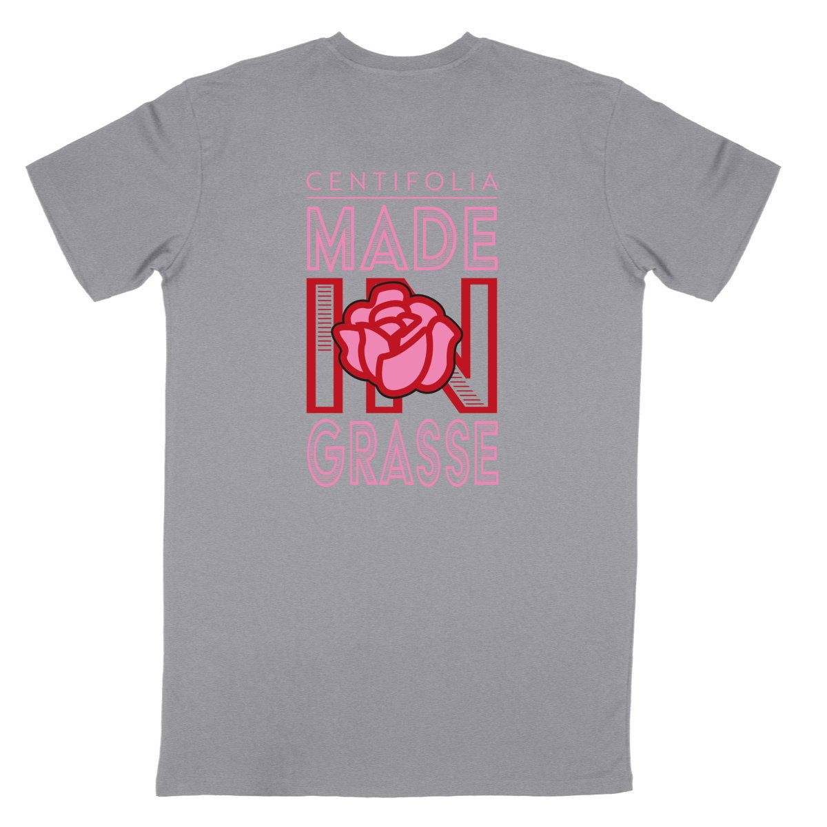 T-shirt Unisexe Classique Centifolia Made in Grasse R/V - dos_gris