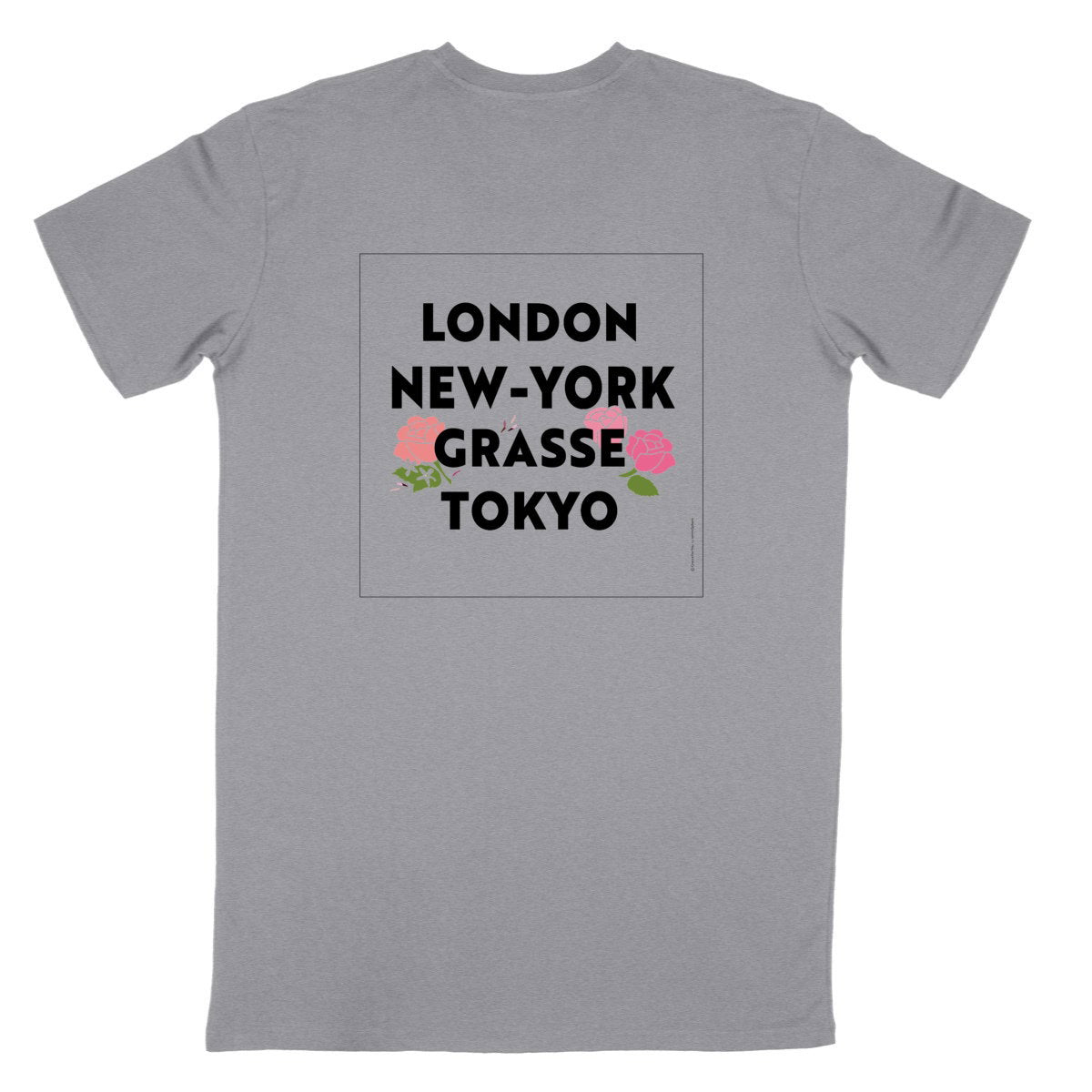 T-shirt Unisexe Classique London Grasse fleuri R/V - dos_gris