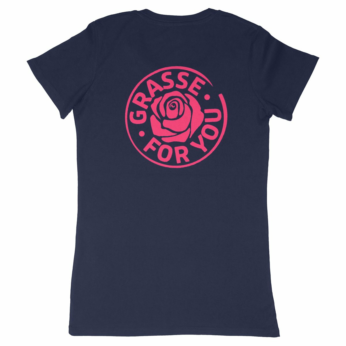 T-shirt Femme Classique Grasse for you R/V rose - dos_marine