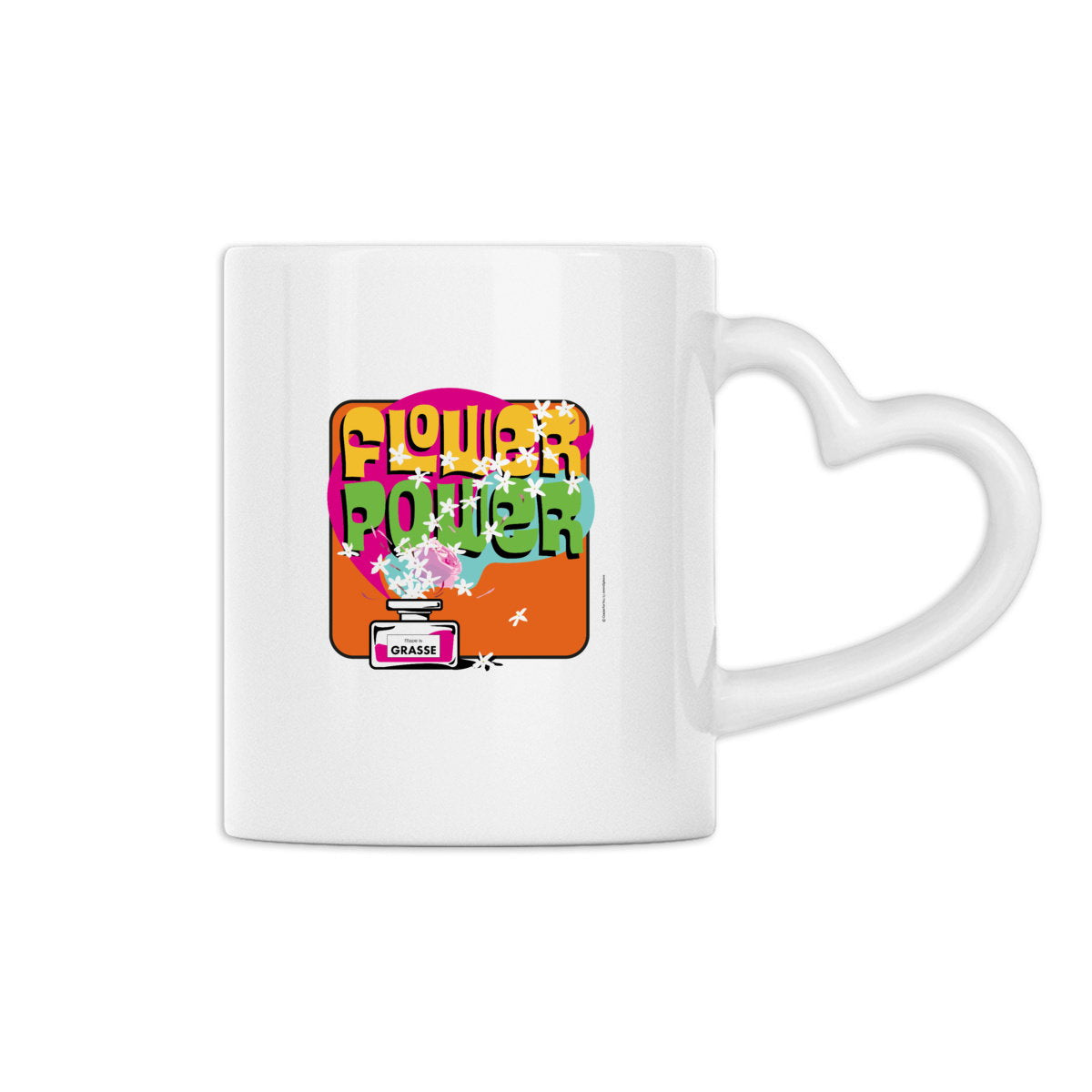 Mug à anse en forme de coeur Flower power Grasse - face_0