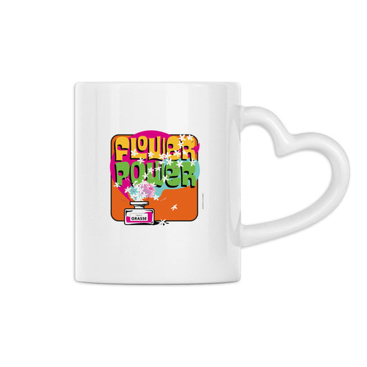 Mug à anse en forme de coeur Flower power Grasse - face_0